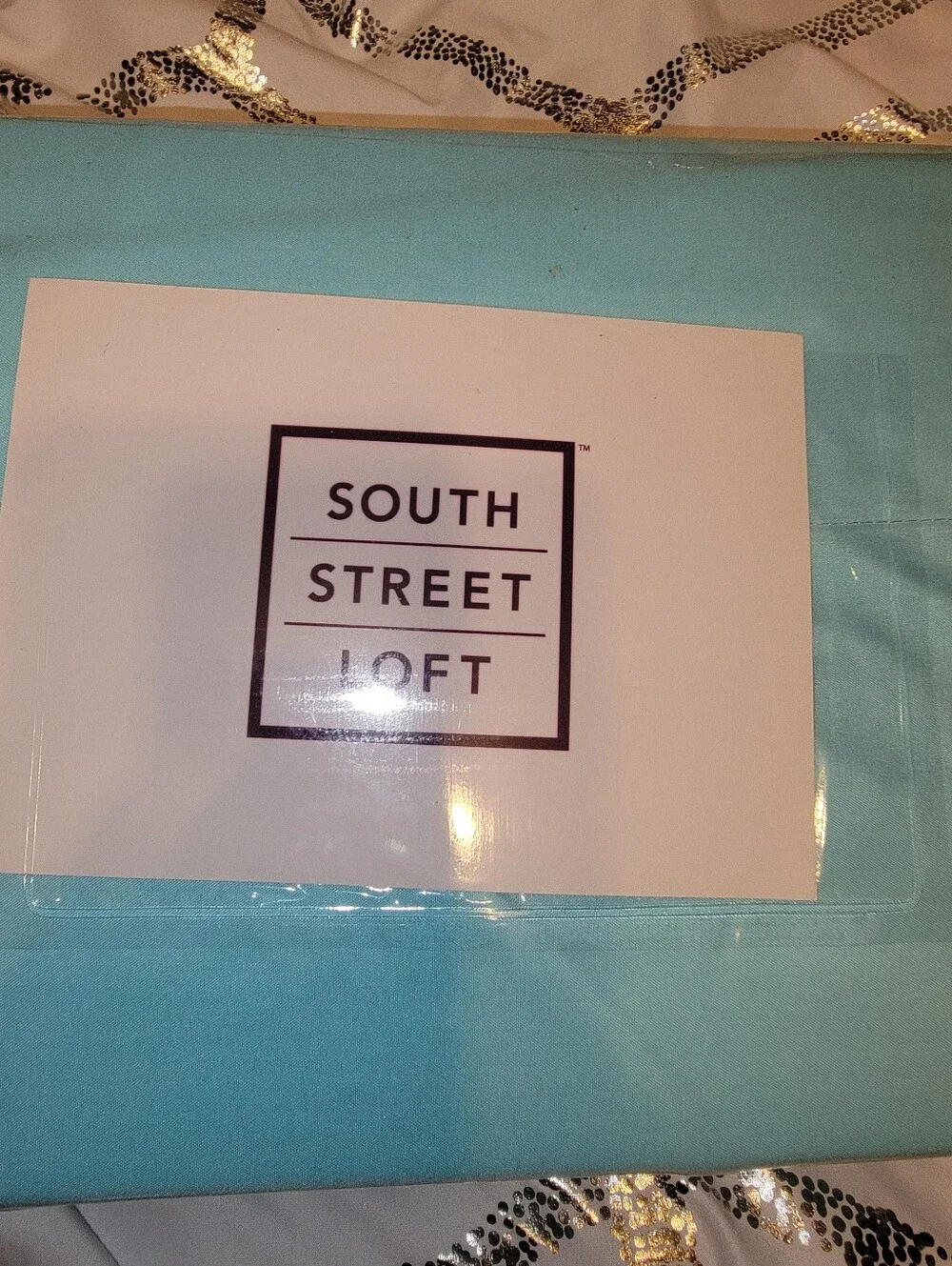 King South Street Loft Microfiber Top Sheet + 4 Pillowcases Blue Turquoise